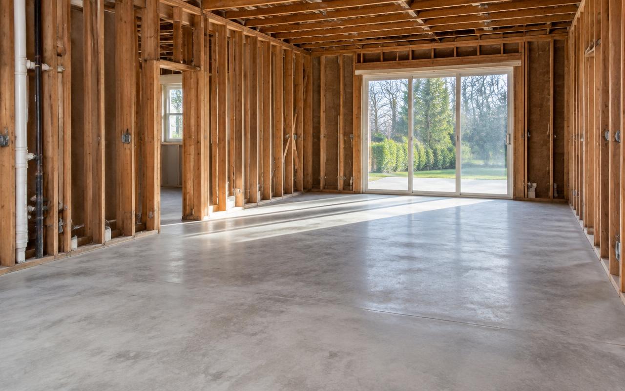 Interior demolition Stuart FL — Broom-clean space in Stuart, FL ready for the contractor after demolition